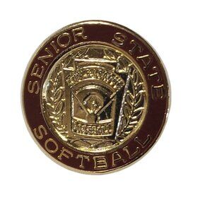 Senior State Softball Pin Little League Baseball Shield Logo